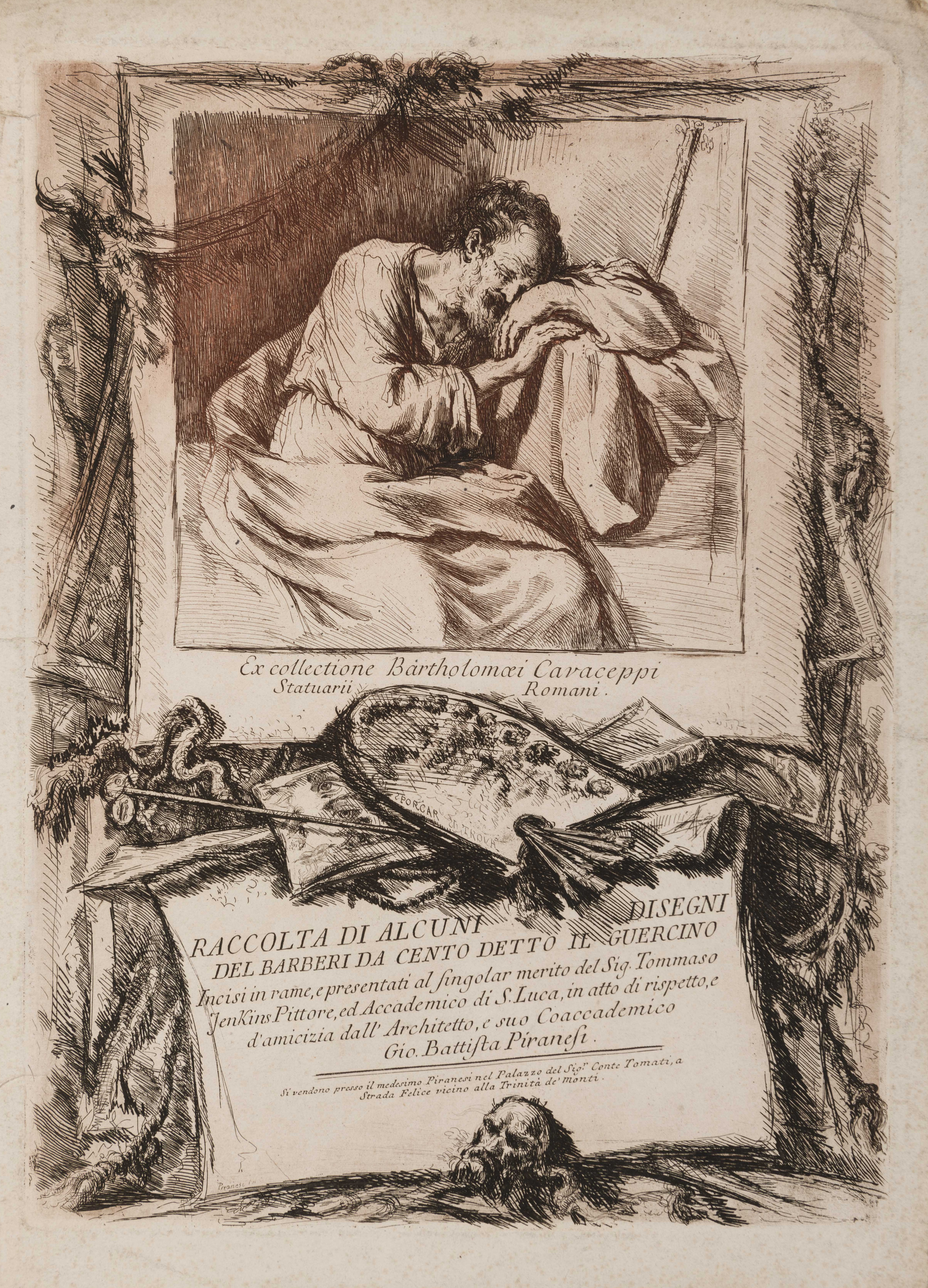 Title Page for the Raccolta di Alcuni Disegni del Barberi da Cento detto Il Guercino